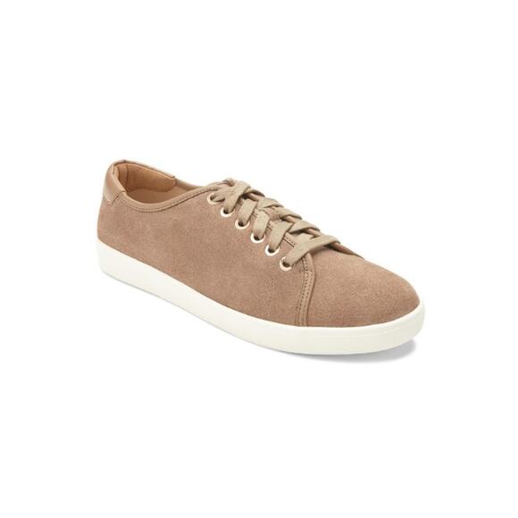 Vionic Brinley Sneakers Brown Tan Suede Lace Up 7 - Picture 1 of 9